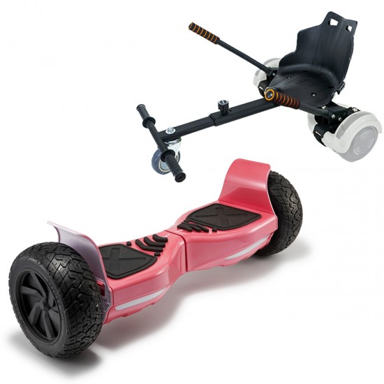 Elektromos Hoverboard Standard GoKart Szett, 8.5 colos, Hummer Red, Standard Hatótávolság, és Fekete Hoverkart, Smart Balance