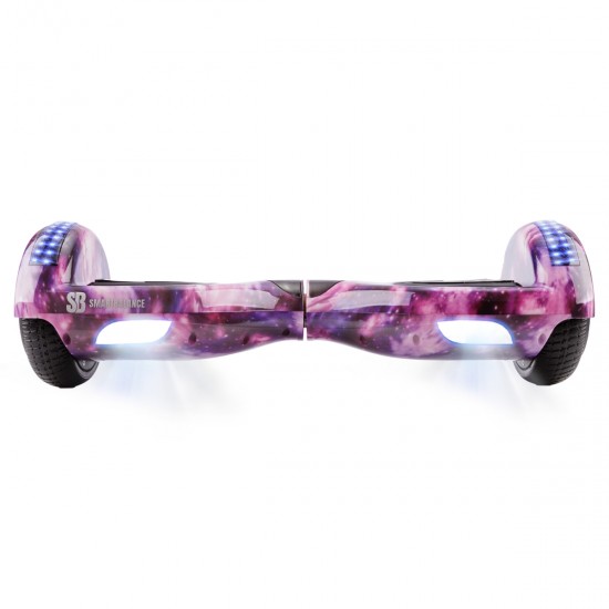 Elektromos Hoverboard Standard GoKart Szett, 6.5 colos, Regular Galaxy Pink PRO, Nagy Hatótávolság, és Fekete Hoverkart, Smart Balance 3