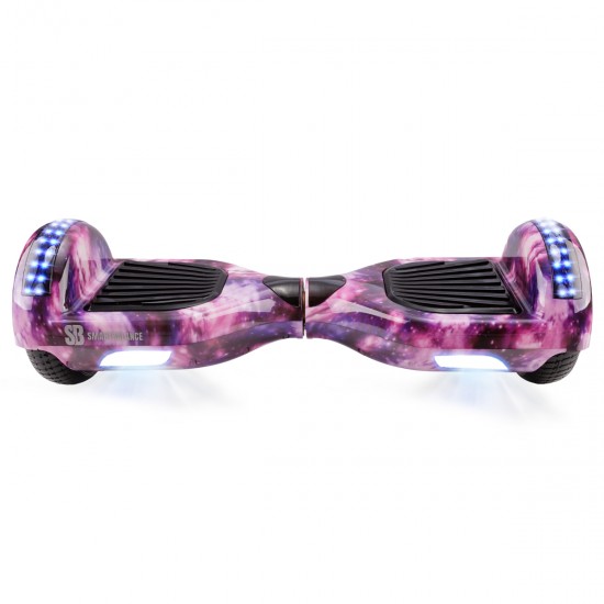 Elektromos Hoverboard GoKart Szett Lengéscsillapítókkal, 6.5 colos, Regular Galaxy Pink PRO, Nagy Hatótávolság, Fekete HoverKart Lengéscsillapítókkal, Smart Balance 5