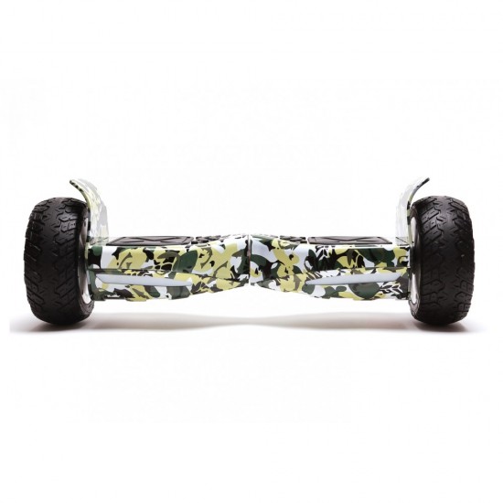 Elektromos Hoverboard GoKart Szett Lengéscsillapítókkal, 8.5 colos, Hummer Camouflage PRO, Standard Hatótávolság, Piros HoverKart Lengéscsillapítókkal, Smart Balance 3