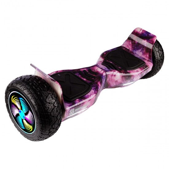 Elektromos Hoverboard Standard GoKart Szett, 8.5 colos, Hummer Galaxy Pink PRO, Standard Hatótávolság, és Fehér Hoverkart, Smart Balance 6