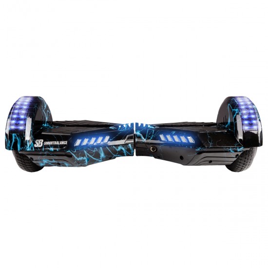 Elektromos Hoverboard csomag Komfortos Üléssel, 6.5 colos, Transformers Thunderstorm Blue PRO, Nagy Hatótávolság, Fekete Szivacsos ülés, Smart Balance 3