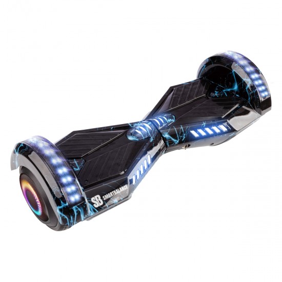 Elektromos Hoverboard Standard GoKart Szett, 6.5 colos, Transformers Thunderstorm Blue PRO, Nagy Hatótávolság, és Fekete Hoverkart, Smart Balance 6