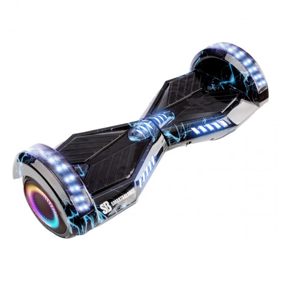 Elektromos Hoverboard Standard GoKart Szett, 6.5 colos, Transformers Thunderstorm Blue PRO, Standard Hatótávolság, és Fehér Hoverkart, Smart Balance 7