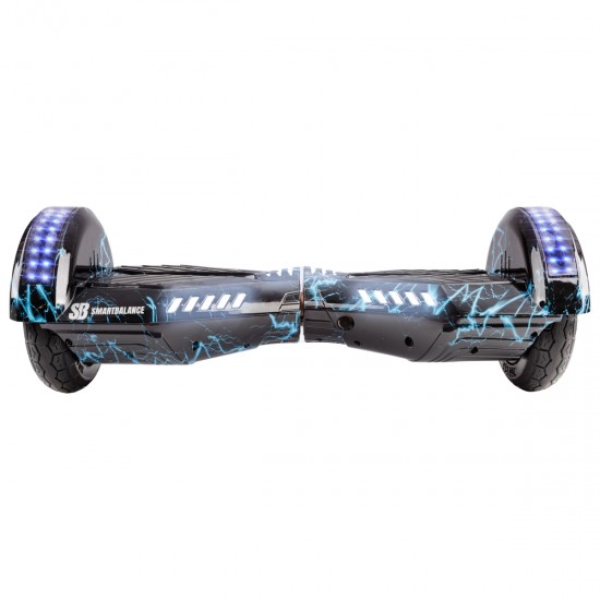 Elektromos Hoverboard GoKart Szett Lengéscsillapítókkal, 8 colos, Transformers Thunderstorm Blue PRO, Nagy Hatótávolság, Piros HoverKart Lengéscsillapítókkal, Smart Balance 3