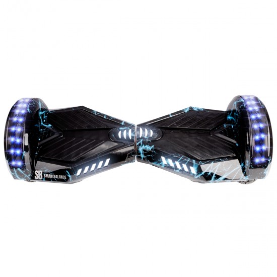 Elektromos Hoverboard Standard GoKart Szett, 8 colos, Transformers Thunderstorm Blue PRO, Nagy Hatótávolság, és Fekete Hoverkart, Smart Balance 5