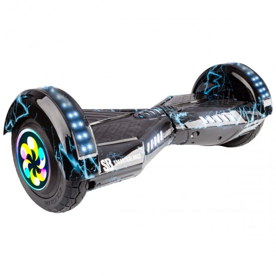 Elektromos Hoverboard csomag Komfortos Üléssel, 8 colos, Transformers Thunderstorm Blue PRO, Nagy Hatótávolság, Fekete Szivacsos ülés, Smart Balance 6