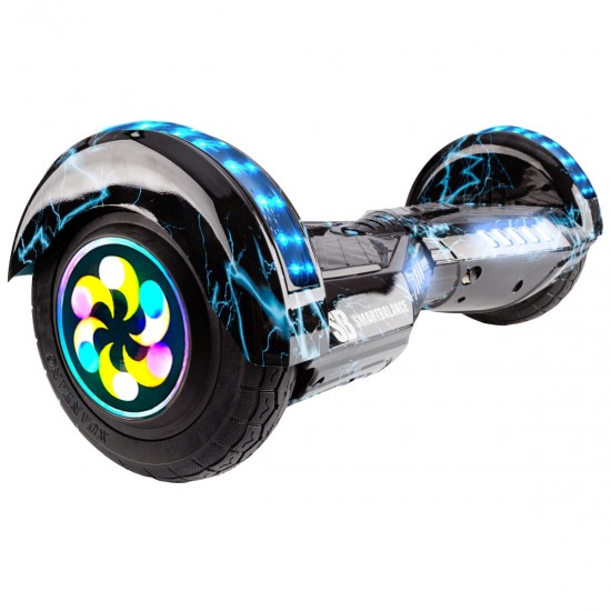 Elektromos Hoverboard Standard GoKart Szett, 8 colos, Transformers Thunderstorm Blue PRO, Standard Hatótávolság, és Narancs Hoverkart, Smart Balance 2