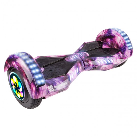 Elektromos Hoverboard csomag Komfortos Üléssel, 8 colos, Transformers Galaxy Pink PRO, Nagy Hatótávolság, Fekete Szivacsos ülés, Smart Balance 6