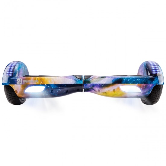 Elektromos Hoverboard Standard GoKart Szett, 6.5 colos, Regular Galaxy Orange PRO, Nagy Hatótávolság, és Fehér Hoverkart, Smart Balance 3