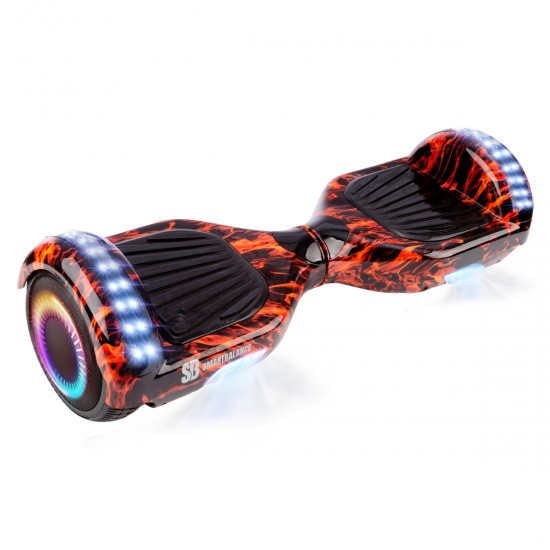 Elektromos Hoverboard GoKart Szett Lengéscsillapítókkal, 6.5 colos, Regular Flame PRO, Standard Hatótávolság, Piros HoverKart Lengéscsillapítókkal, Smart Balance 6