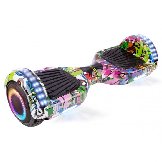 Elektromos Hoverboard GoKart Szett Lengéscsillapítókkal, 6.5 colos, Regular Multicolor PRO, Standard Hatótávolság, Piros HoverKart Lengéscsillapítókkal, Smart Balance 6