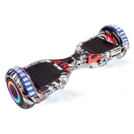 Elektromos Hoverboard Standard GoKart Szett, 6.5 colos, Regular Last Dead PRO, Nagy Hatótávolság, és Fehér Hoverkart, Smart Balance 6