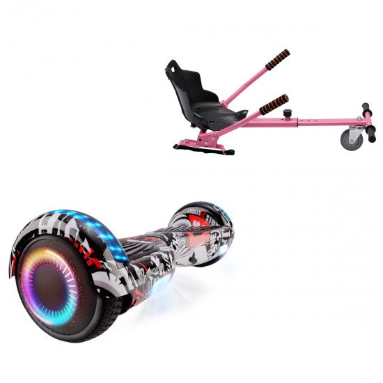 Elektromos Hoverboard Standard GoKart Szett, 6.5 colos, Regular Last Dead PRO, Standard Hatótávolság, és Rózsaszín Hoverkart, Smart Balance