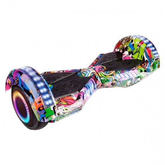 Elektromos Hoverboard GoKart Szett Lengéscsillapítókkal, 6.5 colos, Transformers Multicolor PRO, Nagy Hatótávolság, Piros HoverKart Lengéscsillapítókkal, Smart Balance 6