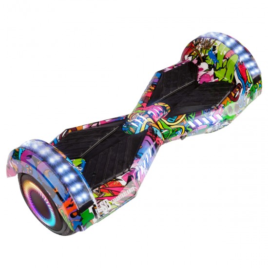 Elektromos Hoverboard GoKart Szett Lengéscsillapítókkal, 6.5 colos, Transformers Multicolor PRO, Nagy Hatótávolság, Kék HoverKart Lengéscsillapítókkal, Smart Balance 7