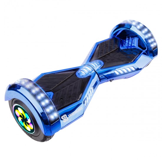 Elektromos Hoverboard GoKart Szett Lengéscsillapítókkal, 8 colos, Transformers ElectroBlue PRO, Standard Hatótávolság, Fekete HoverKart Lengéscsillapítókkal, Smart Balance 7