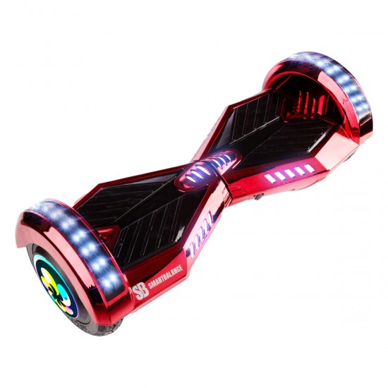 Elektromos Hoverboard Standard GoKart Szett, 8 colos, Transformers ElectroRed PRO, Nagy Hatótávolság, és Rózsaszín Hoverkart, Smart Balance 7