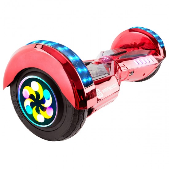 Elektromos Hoverboard GoKart Szett Lengéscsillapítókkal, 8 colos, Transformers ElectroRed PRO, Nagy Hatótávolság, Fekete HoverKart Lengéscsillapítókkal, Smart Balance 2