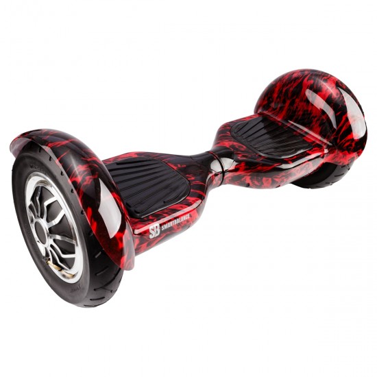 Elektromos Hoverboard Standard GoKart Szett, 10 colos, Off-Road Flame, Standard Hatótávolság, és Piros Hoverkart, Smart Balance 6