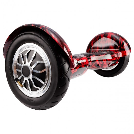 Elektromos Hoverboard Standard GoKart Szett, 10 colos, Off-Road Flame, Standard Hatótávolság, és Fekete Hoverkart, Smart Balance 2