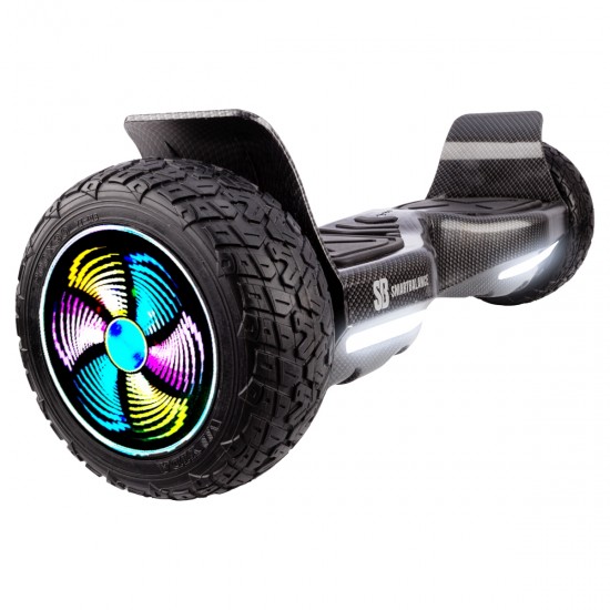 Elektromos Hoverboard GoKart Szett Lengéscsillapítókkal, 8.5 colos, Hummer Carbon PRO, Standard Hatótávolság, Fekete HoverKart Lengéscsillapítókkal, Smart Balance 2