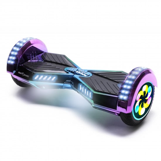 Elektromos Hoverboard GoKart Szett Lengéscsillapítókkal, 8 colos, Transformers Dakota PRO, Standard Hatótávolság, Kék HoverKart Lengéscsillapítókkal, Smart Balance 2