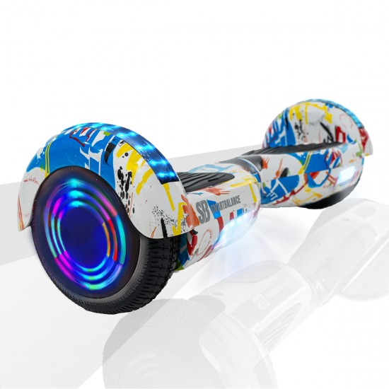 Elektromos Hoverboard GoKart Szett Lengéscsillapítókkal, 6.5 colos, Regular Splash Junior, Standard Hatótávolság, Fekete HoverKart Lengéscsillapítókkal, Smart Balance 2