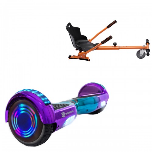 Elektromos Hoverboard Standard GoKart Szett, 6.5 colos, Regular Dakota Junior, Standard Hatótávolság, és Narancs Hoverkart, Smart Balance