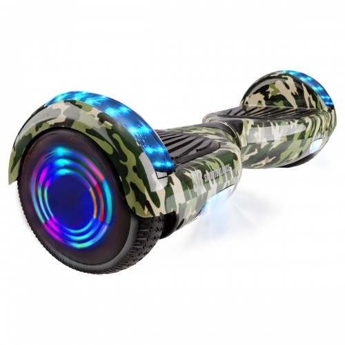 6.5 colos Hoverboard, Regular Camouflage Green Junior, Standard Hatótávolság, Smart Balance