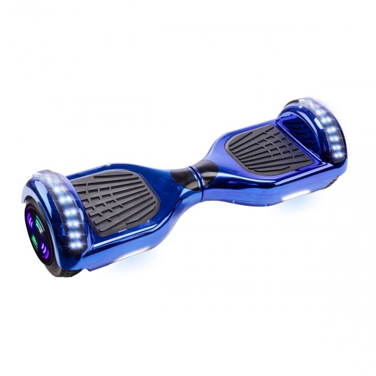 Elektromos Hoverboard csomag Komfortos Üléssel, 6.5 colos, Regular ElectroBlue Junior, Standard Hatótávolság, Fekete Szivacsos ülés, Smart Balance 3