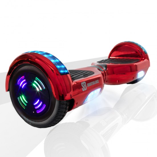 Elektromos Hoverboard GoKart Szett Lengéscsillapítókkal, 6.5 colos, Regular ElectroRed Junior, Standard Hatótávolság, Piros HoverKart Lengéscsillapítókkal, Smart Balance 2