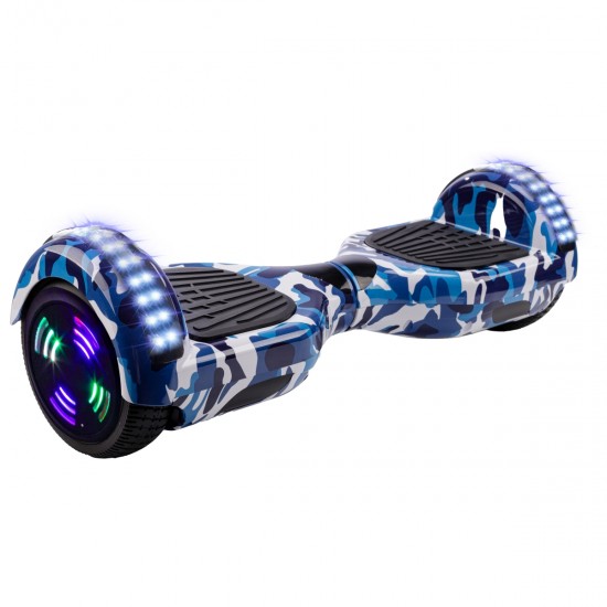 Elektromos Hoverboard GoKart Szett Lengéscsillapítókkal, 6.5 colos, Regular Camouflage Blue Junior, Standard Hatótávolság, Piros HoverKart Lengéscsillapítókkal, Smart Balance 5