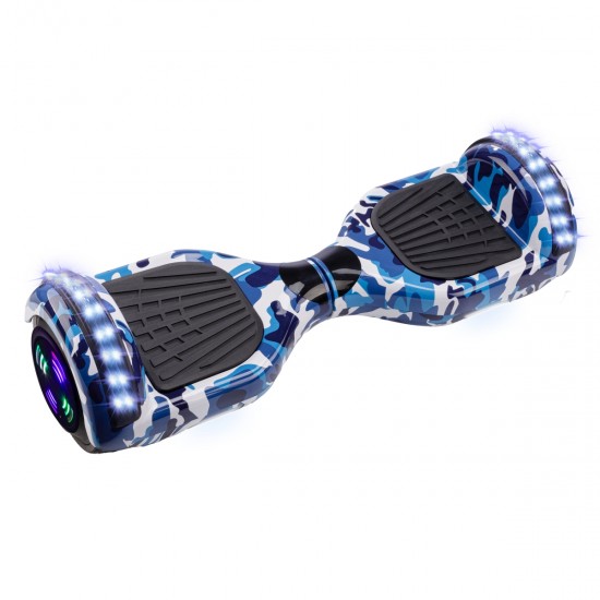 Elektromos Hoverboard GoKart Szett Lengéscsillapítókkal, 6.5 colos, Regular Camouflage Blue Junior, Standard Hatótávolság, Piros HoverKart Lengéscsillapítókkal, Smart Balance 7