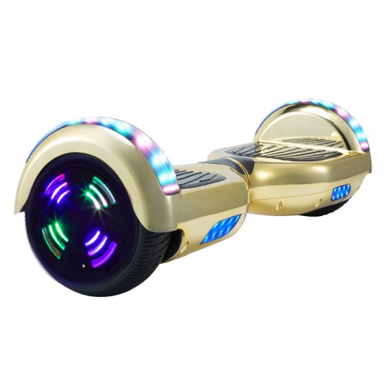 Elektromos Hoverboard csomag Komfortos Üléssel, 6.5 colos, Regular ElectroGold Junior, Standard Hatótávolság, Fekete Szivacsos ülés, Smart Balance 2